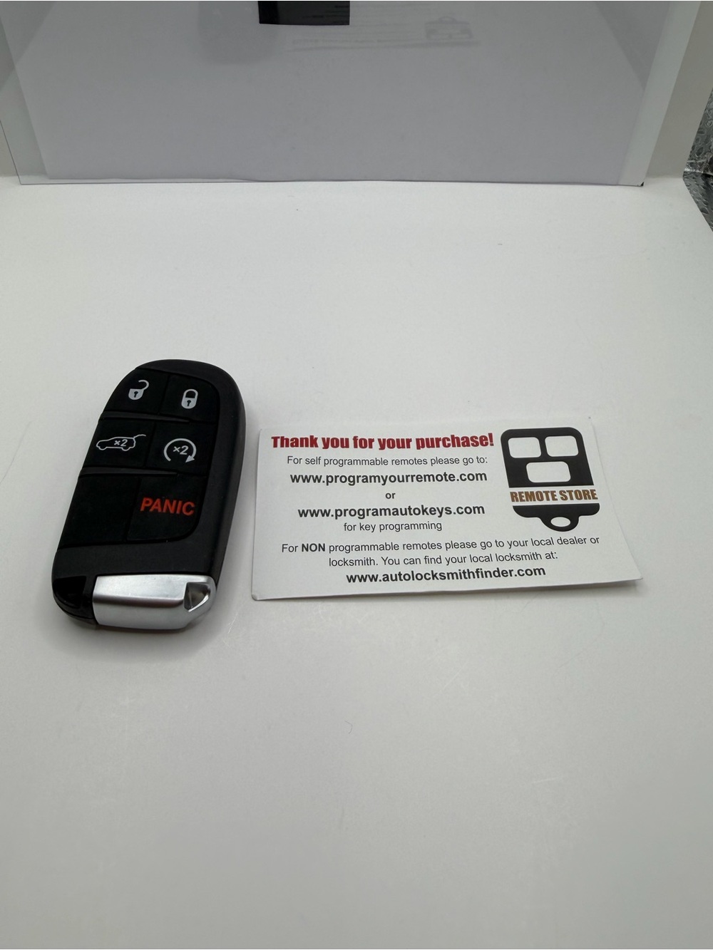 Smart Jeep Car Key Fob Remote with Panic Button Black